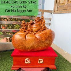 Cụ di lạc tam tiểu- gỗ nu Ngọc Am (vip)
