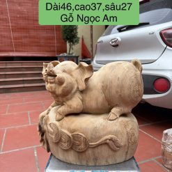 Heo tài lộc- Gỗ Ngọc AM mộc