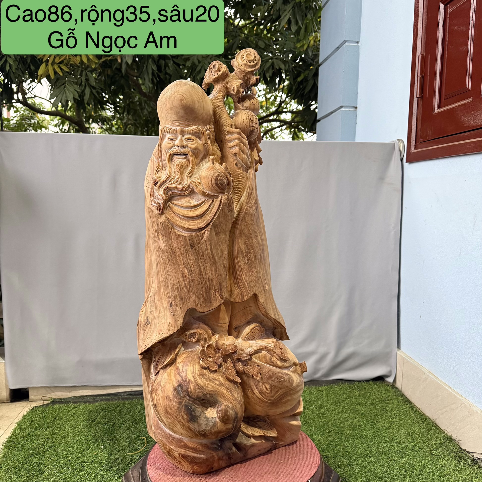 Cụ Thọ tiên- gỗ ngọc AM mộc