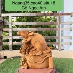 Chuột tài lộc gỗ ngọc am